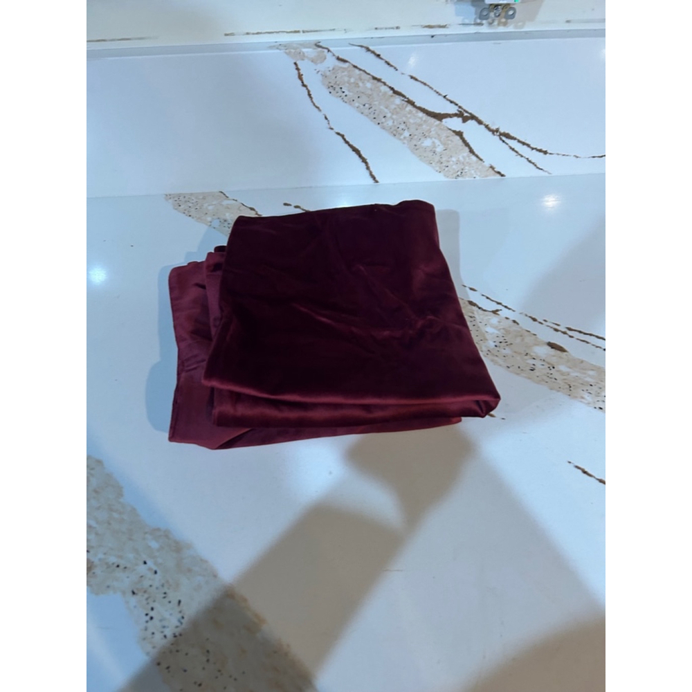 Velvet Pillow Cover Burgundy 18x18 Inches